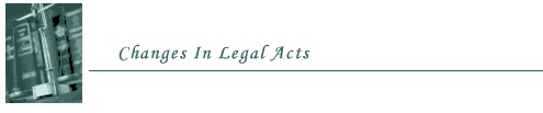 Changes in Legal Acts
